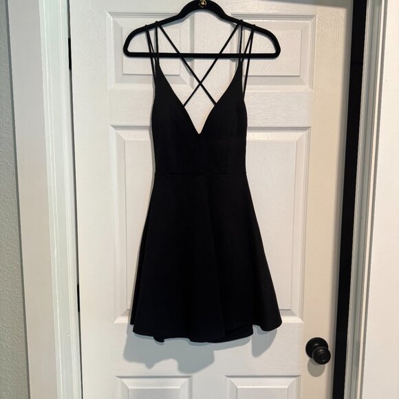 Lulus Black Backless Strappy Dress Size Large - Picture 3 of 5
